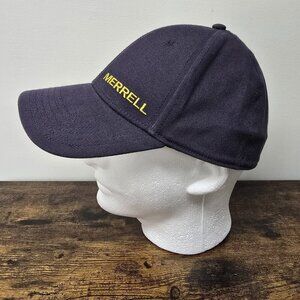 Merrell Mens Size Medium/Large M/L Hat Cap A-FLEX Cotton Spandex Dark Blue Logo